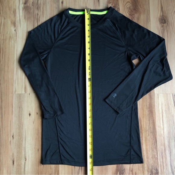 CHAMPION Performance Shirt Long Sleeve Large Black Boy’s UNISEX - Picture 6 of 14